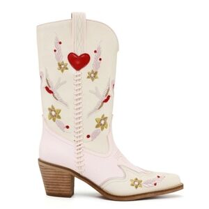 Women’s Western Floral Hummingbird Cowgirl Mid-Calf Boots 8M